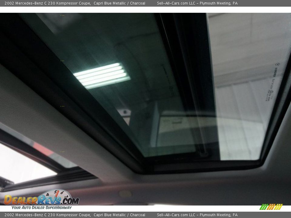 2002 Mercedes-Benz C 230 Kompressor Coupe Capri Blue Metallic / Charcoal Photo #18