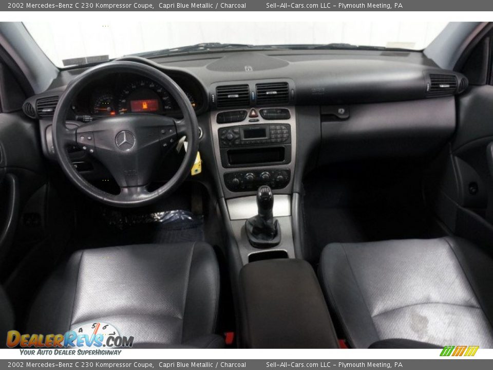 2002 Mercedes-Benz C 230 Kompressor Coupe Capri Blue Metallic / Charcoal Photo #19