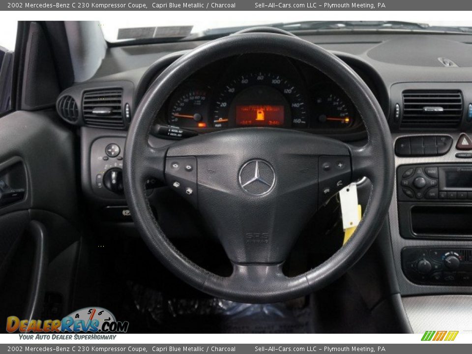 2002 Mercedes-Benz C 230 Kompressor Coupe Capri Blue Metallic / Charcoal Photo #20