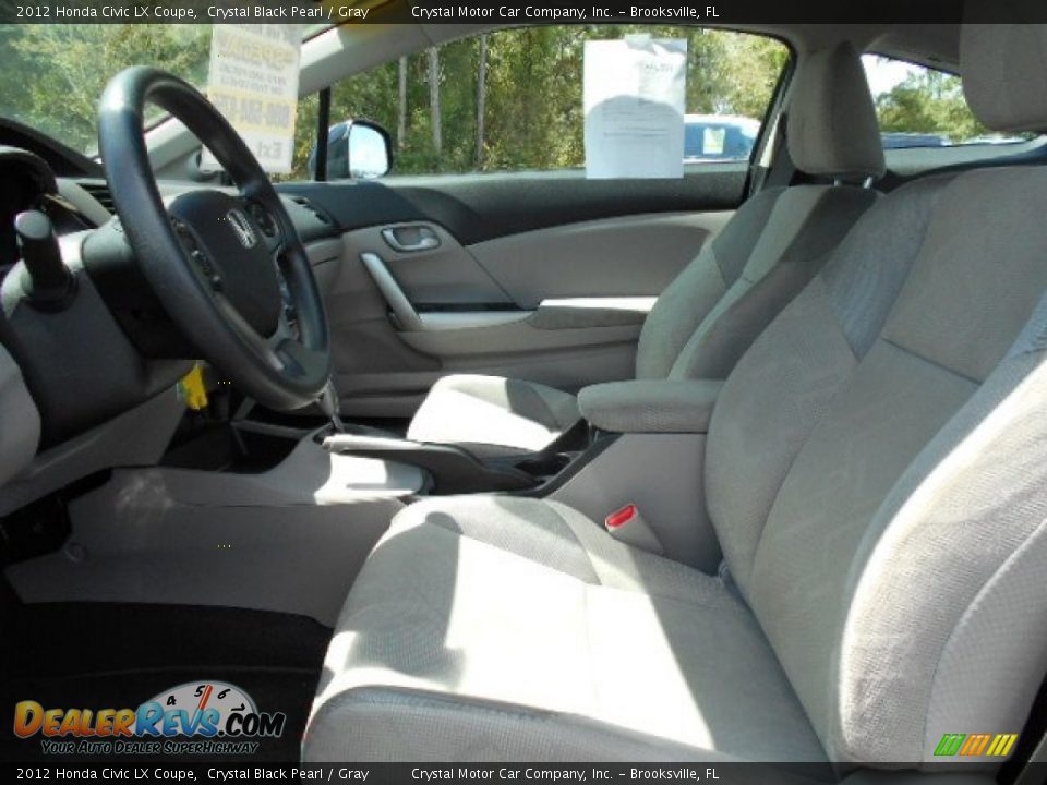 2012 Honda Civic LX Coupe Crystal Black Pearl / Gray Photo #4