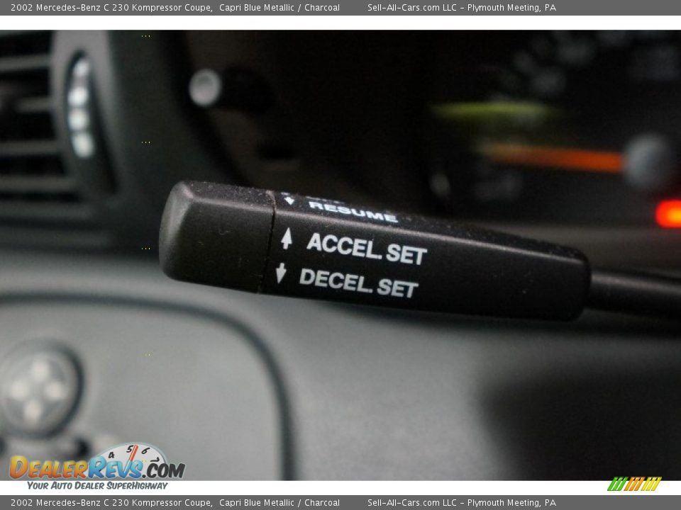 2002 Mercedes-Benz C 230 Kompressor Coupe Capri Blue Metallic / Charcoal Photo #21
