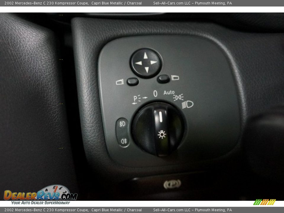 2002 Mercedes-Benz C 230 Kompressor Coupe Capri Blue Metallic / Charcoal Photo #23