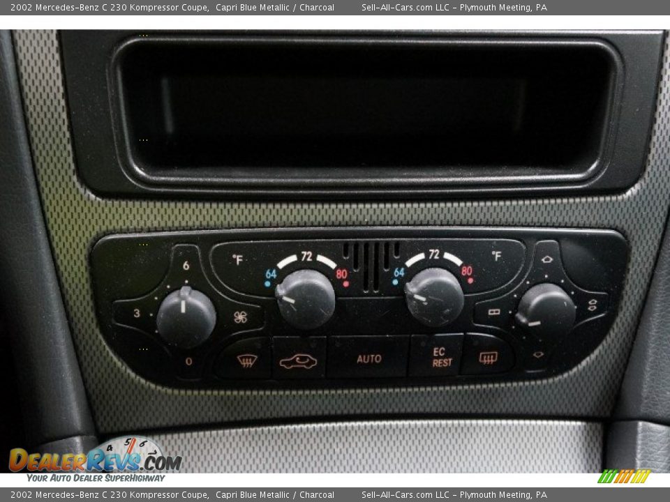 2002 Mercedes-Benz C 230 Kompressor Coupe Capri Blue Metallic / Charcoal Photo #27