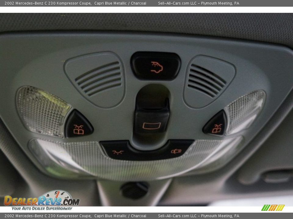 2002 Mercedes-Benz C 230 Kompressor Coupe Capri Blue Metallic / Charcoal Photo #28