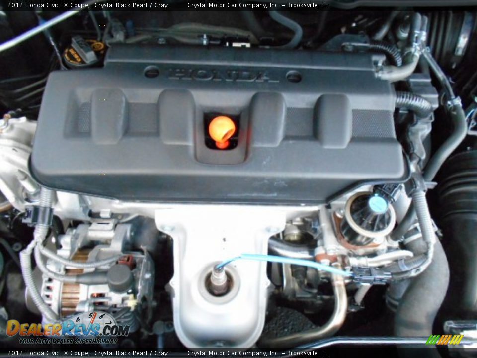 2012 Honda Civic LX Coupe Crystal Black Pearl / Gray Photo #14