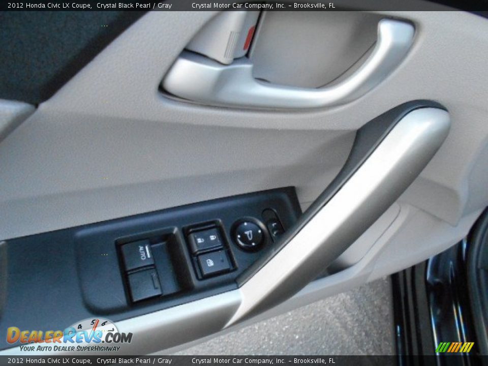 2012 Honda Civic LX Coupe Crystal Black Pearl / Gray Photo #17