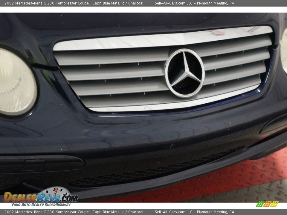 2002 Mercedes-Benz C 230 Kompressor Coupe Capri Blue Metallic / Charcoal Photo #35