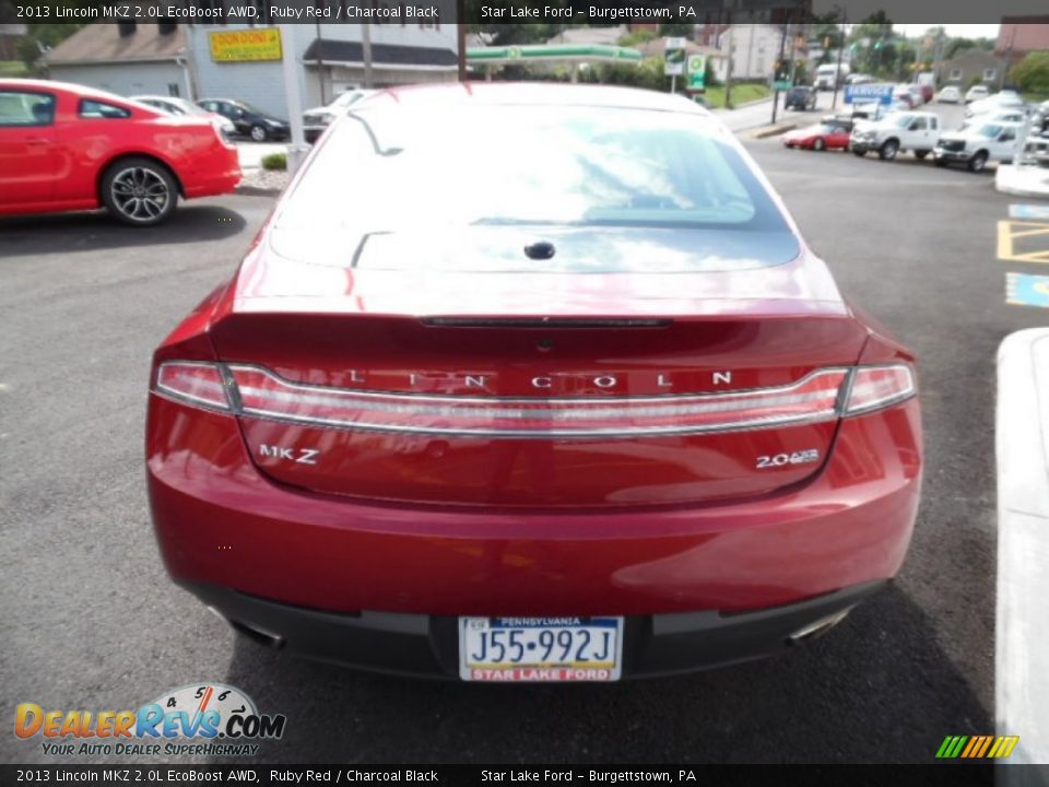 2013 Lincoln MKZ 2.0L EcoBoost AWD Ruby Red / Charcoal Black Photo #4