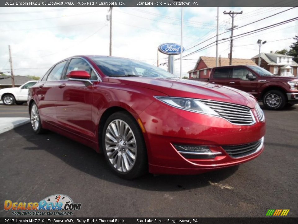 2013 Lincoln MKZ 2.0L EcoBoost AWD Ruby Red / Charcoal Black Photo #7