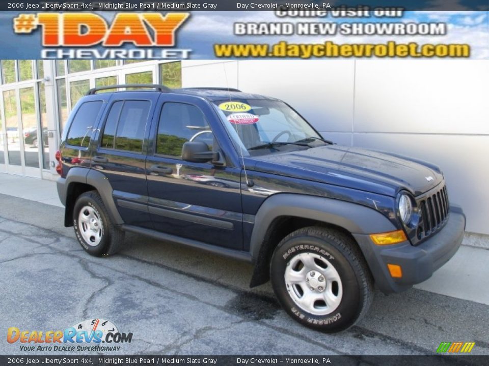 2006 Jeep Liberty Sport 4x4 Midnight Blue Pearl / Medium Slate Gray Photo #1