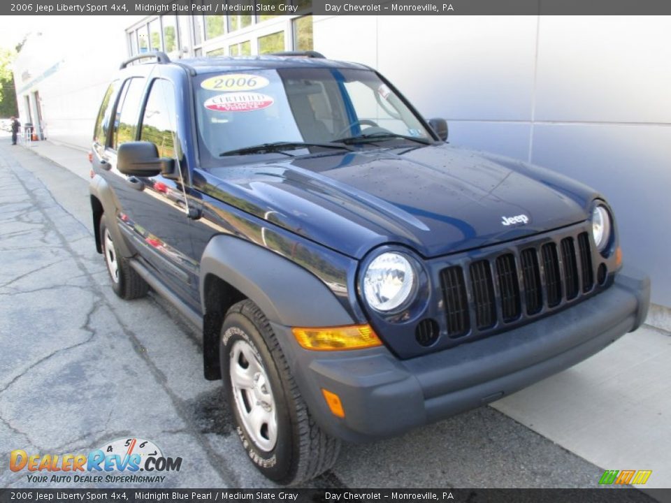 2006 Jeep Liberty Sport 4x4 Midnight Blue Pearl / Medium Slate Gray Photo #16