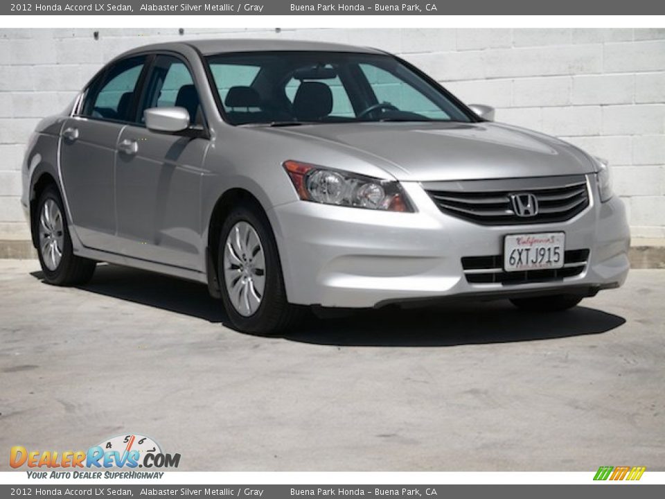 2012 Honda Accord LX Sedan Alabaster Silver Metallic / Gray Photo #1