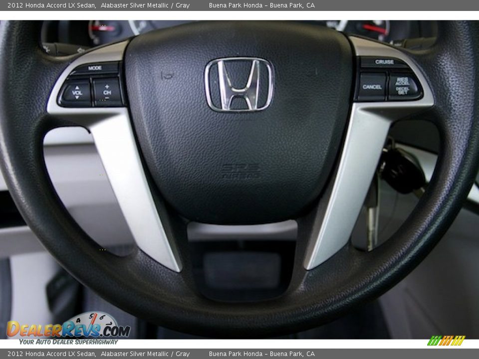 2012 Honda Accord LX Sedan Alabaster Silver Metallic / Gray Photo #11