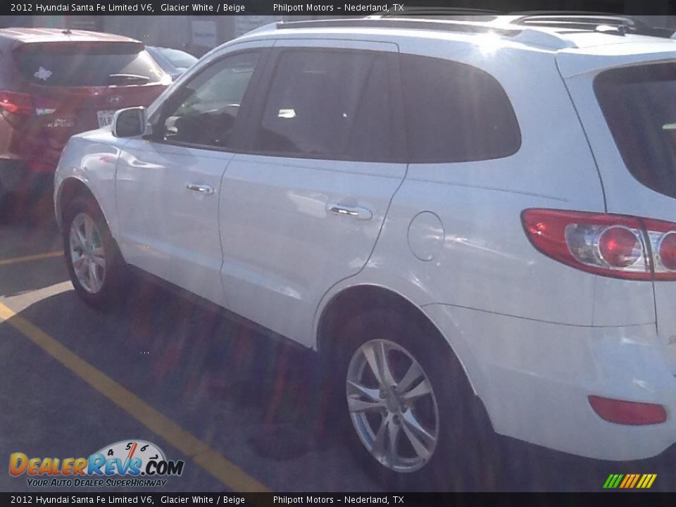 2012 Hyundai Santa Fe Limited V6 Glacier White / Beige Photo #4