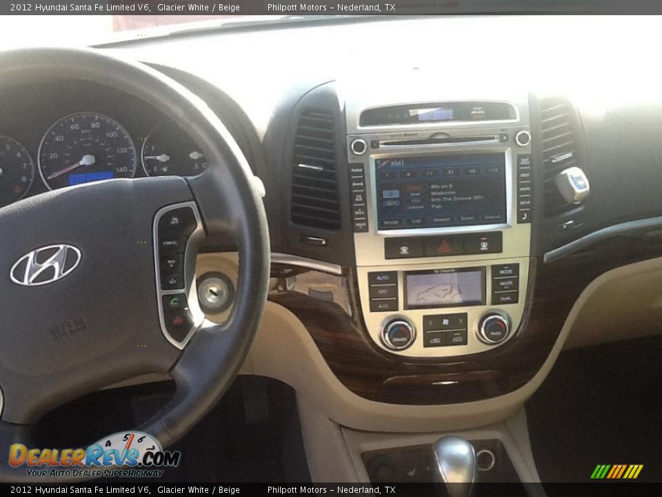 2012 Hyundai Santa Fe Limited V6 Glacier White / Beige Photo #8