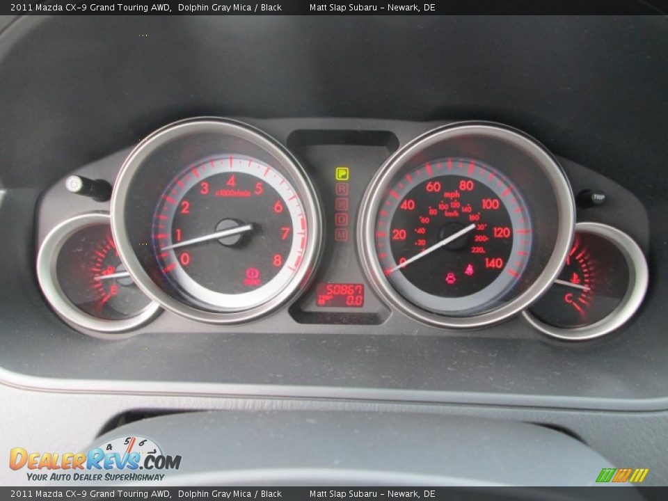 2011 Mazda CX-9 Grand Touring AWD Dolphin Gray Mica / Black Photo #28