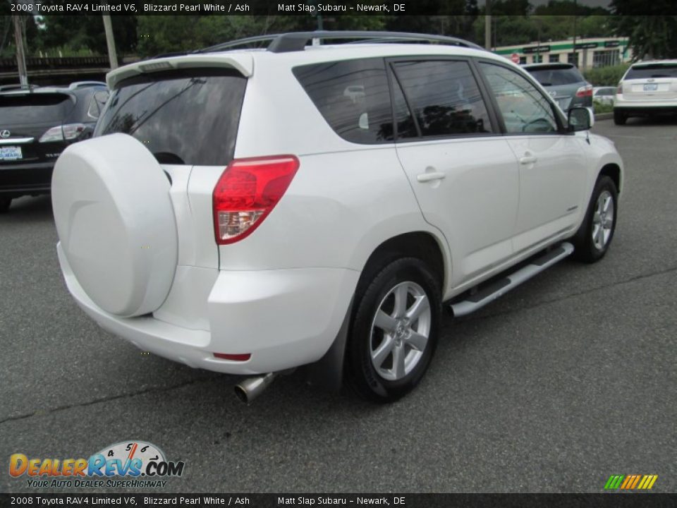 2008 Toyota RAV4 Limited V6 Blizzard Pearl White / Ash Photo #6