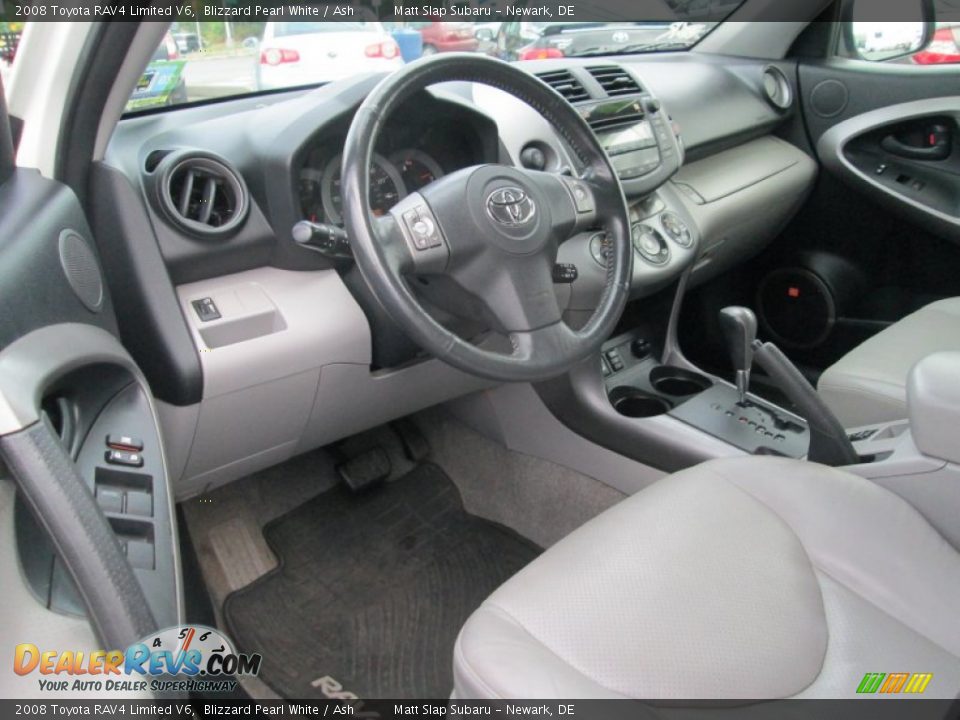 2008 Toyota RAV4 Limited V6 Blizzard Pearl White / Ash Photo #10