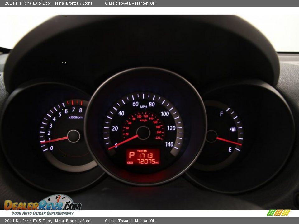 2011 Kia Forte EX 5 Door Metal Bronze / Stone Photo #7