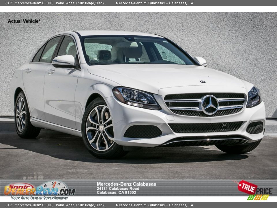 2015 Mercedes-Benz C 300 Polar White / Silk Beige/Black Photo #1