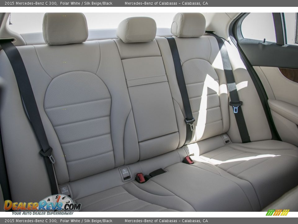 2015 Mercedes-Benz C 300 Polar White / Silk Beige/Black Photo #2