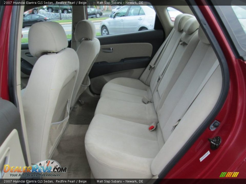 2007 Hyundai Elantra GLS Sedan Redfire Pearl / Beige Photo #20