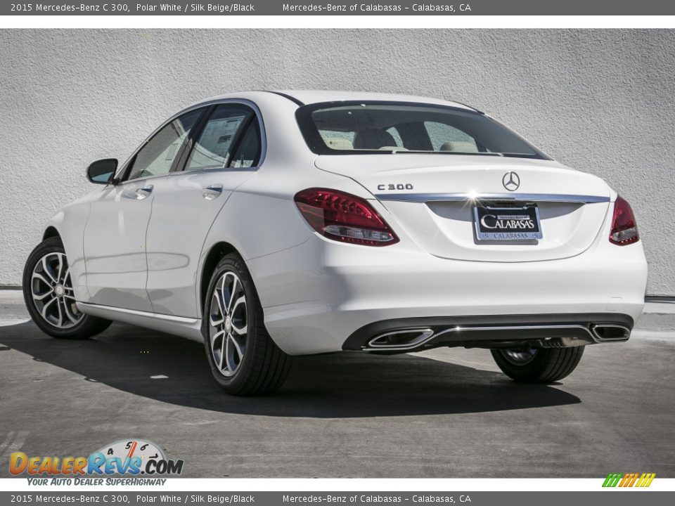 2015 Mercedes-Benz C 300 Polar White / Silk Beige/Black Photo #3