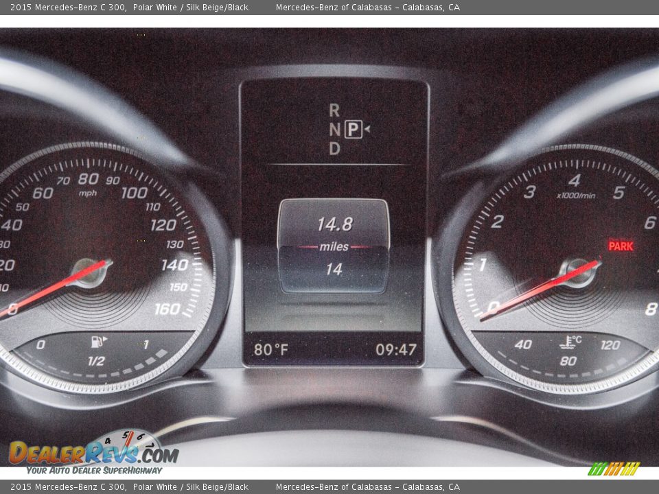 2015 Mercedes-Benz C 300 Polar White / Silk Beige/Black Photo #7