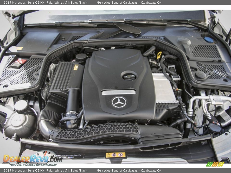 2015 Mercedes-Benz C 300 Polar White / Silk Beige/Black Photo #8