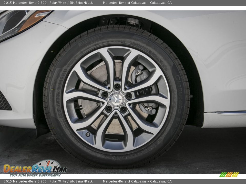 2015 Mercedes-Benz C 300 Polar White / Silk Beige/Black Photo #9