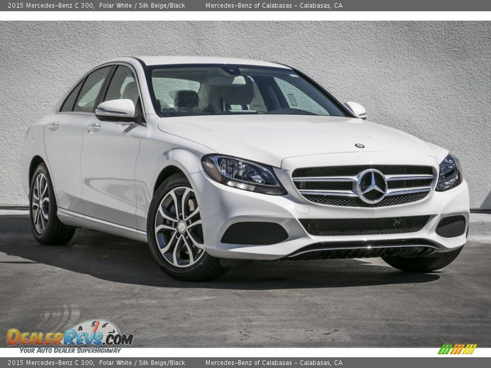 2015 Mercedes-Benz C 300 Polar White / Silk Beige/Black Photo #11