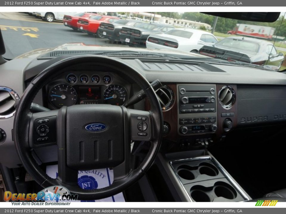 2012 Ford F250 Super Duty Lariat Crew Cab 4x4 Pale Adobe Metallic / Black Photo #10