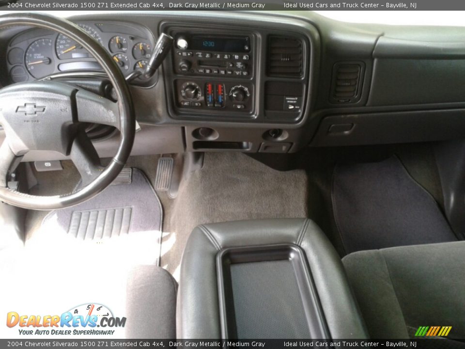 2004 Chevrolet Silverado 1500 Z71 Extended Cab 4x4 Dark Gray Metallic / Medium Gray Photo #15