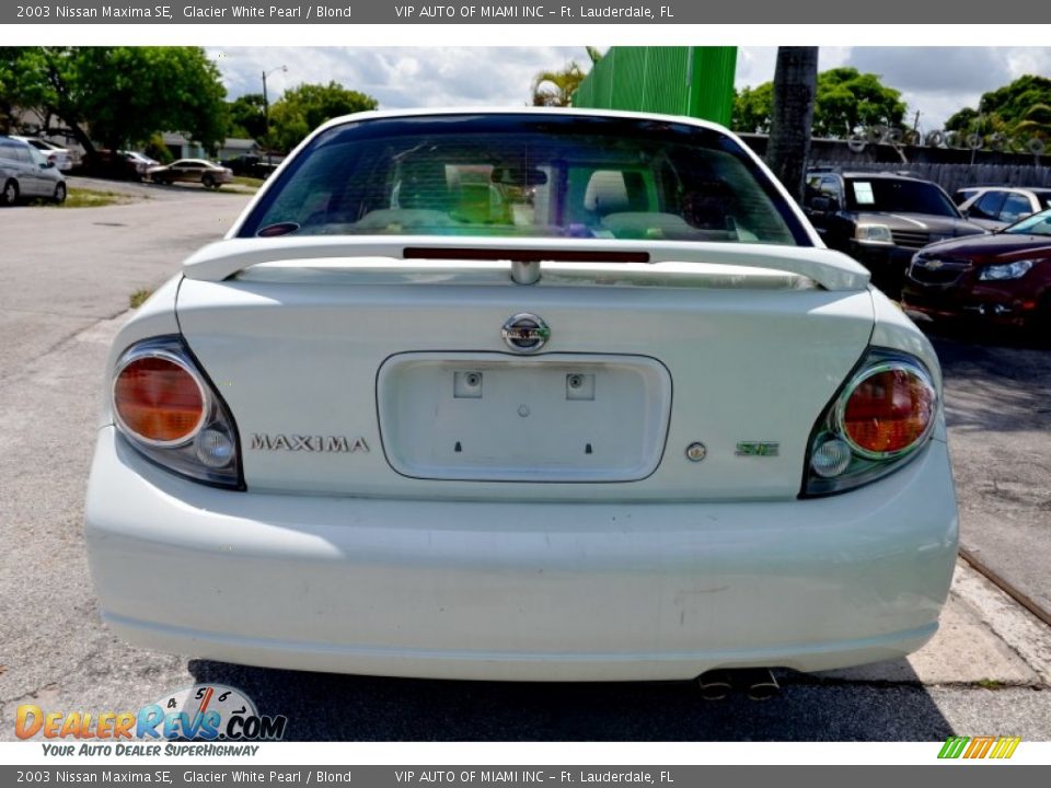 2003 Nissan Maxima SE Glacier White Pearl / Blond Photo #36