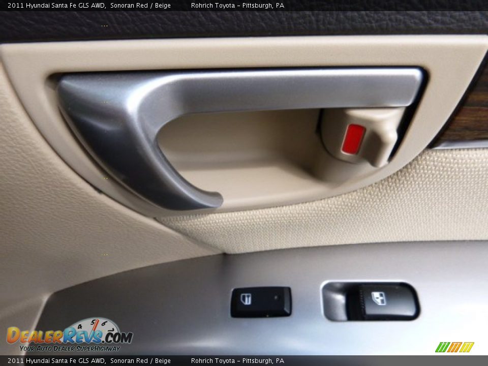 2011 Hyundai Santa Fe GLS AWD Sonoran Red / Beige Photo #11