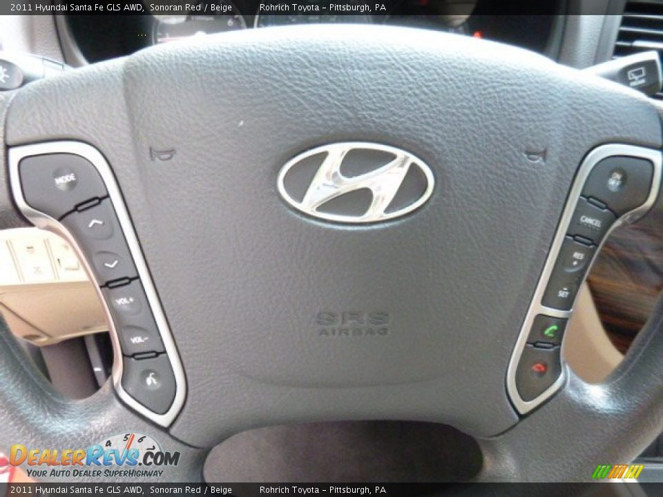 2011 Hyundai Santa Fe GLS AWD Sonoran Red / Beige Photo #21