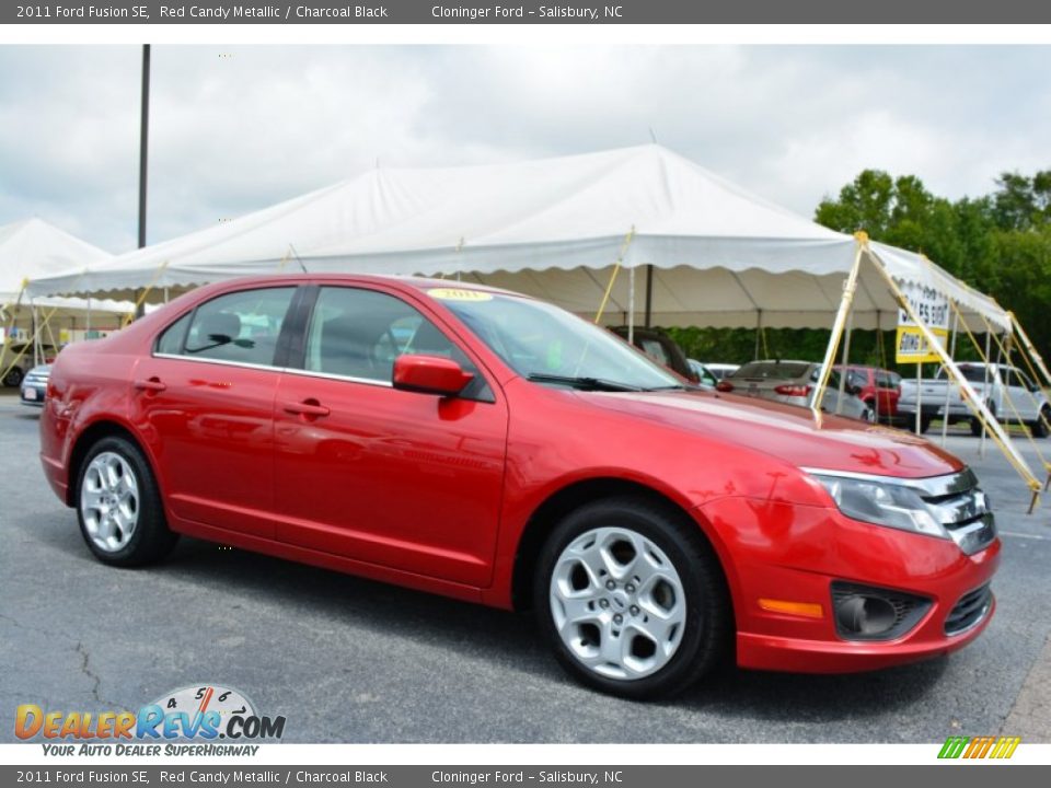 2011 Ford Fusion SE Red Candy Metallic / Charcoal Black Photo #1