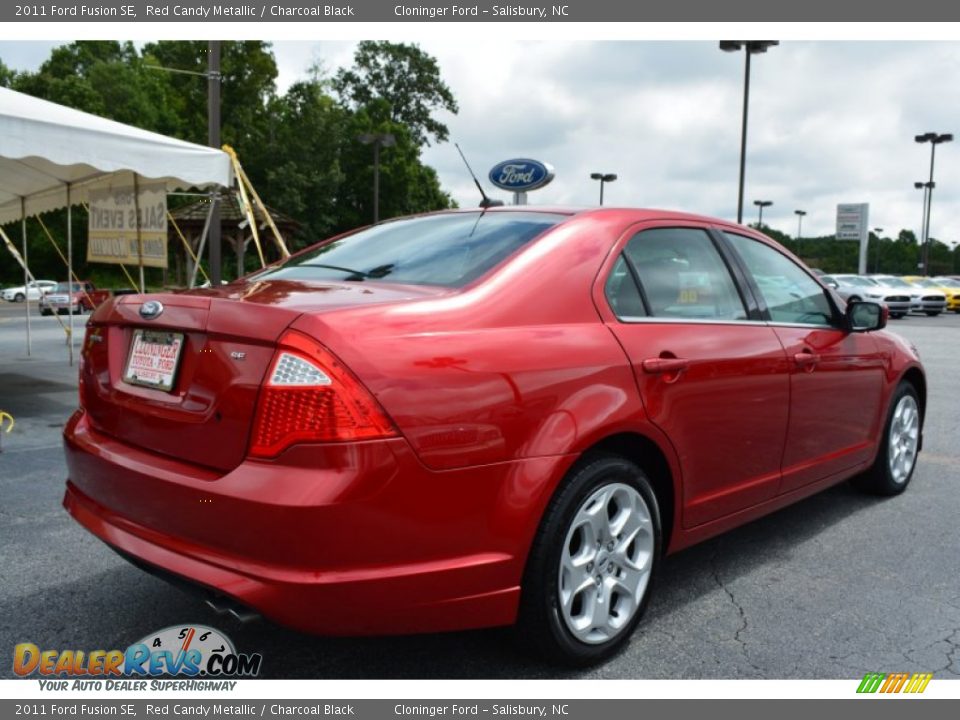 2011 Ford Fusion SE Red Candy Metallic / Charcoal Black Photo #3