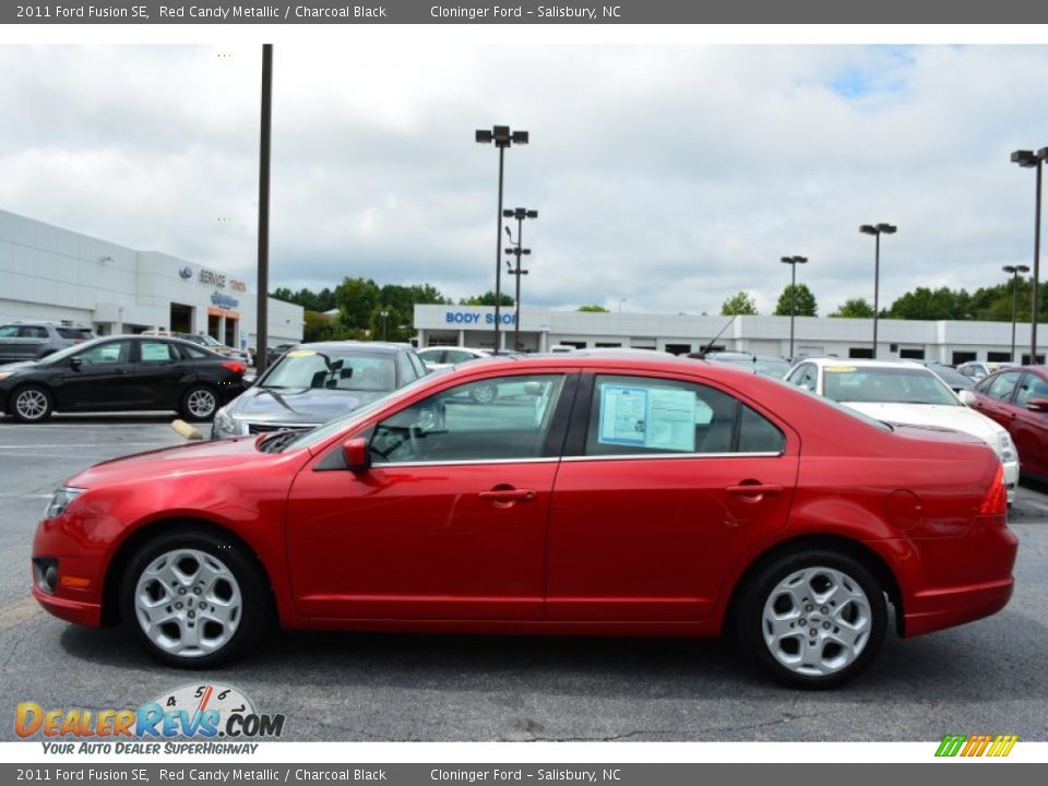 2011 Ford Fusion SE Red Candy Metallic / Charcoal Black Photo #6