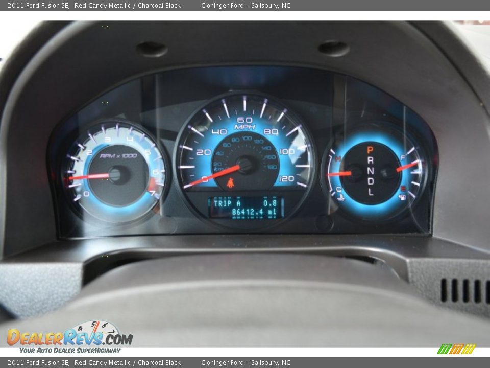 2011 Ford Fusion SE Red Candy Metallic / Charcoal Black Photo #24
