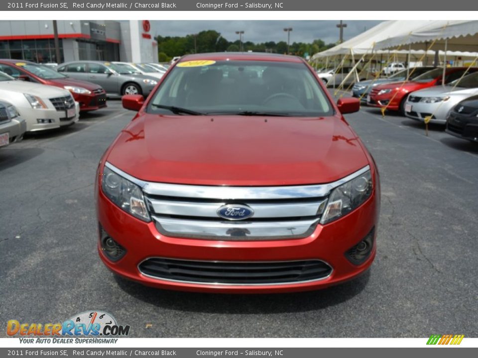 2011 Ford Fusion SE Red Candy Metallic / Charcoal Black Photo #28