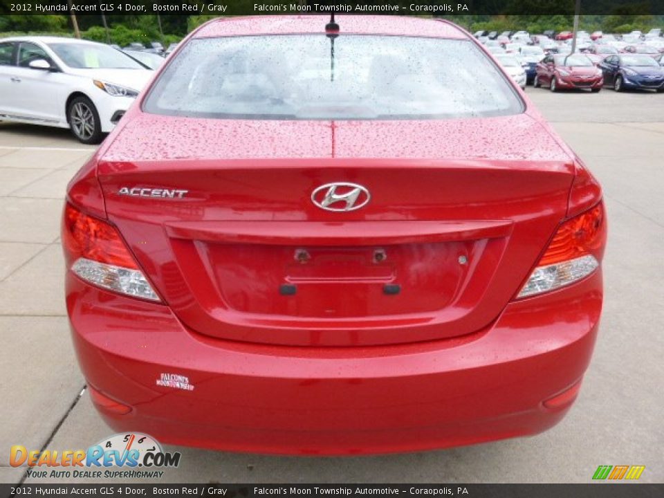2012 Hyundai Accent GLS 4 Door Boston Red / Gray Photo #3