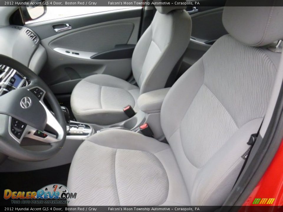 2012 Hyundai Accent GLS 4 Door Boston Red / Gray Photo #15