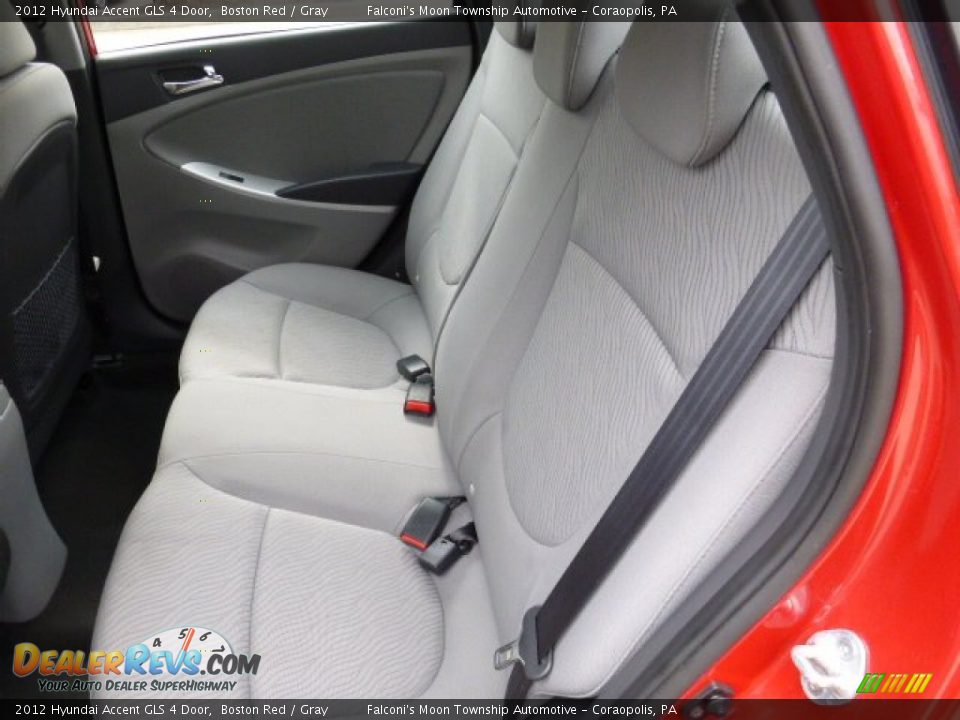 2012 Hyundai Accent GLS 4 Door Boston Red / Gray Photo #16