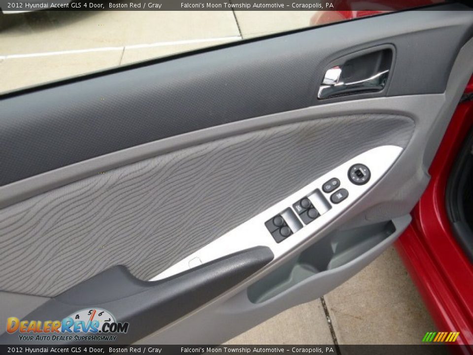 2012 Hyundai Accent GLS 4 Door Boston Red / Gray Photo #19