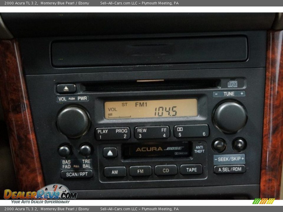 2000 Acura TL 3.2 Monterey Blue Pearl / Ebony Photo #33