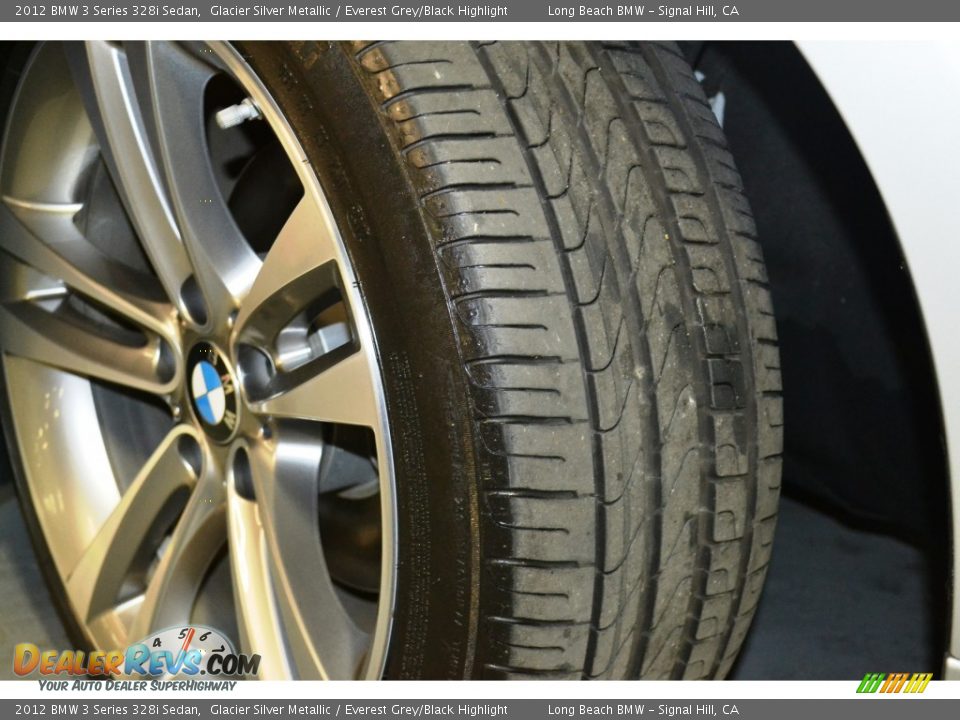 2012 BMW 3 Series 328i Sedan Glacier Silver Metallic / Everest Grey/Black Highlight Photo #10