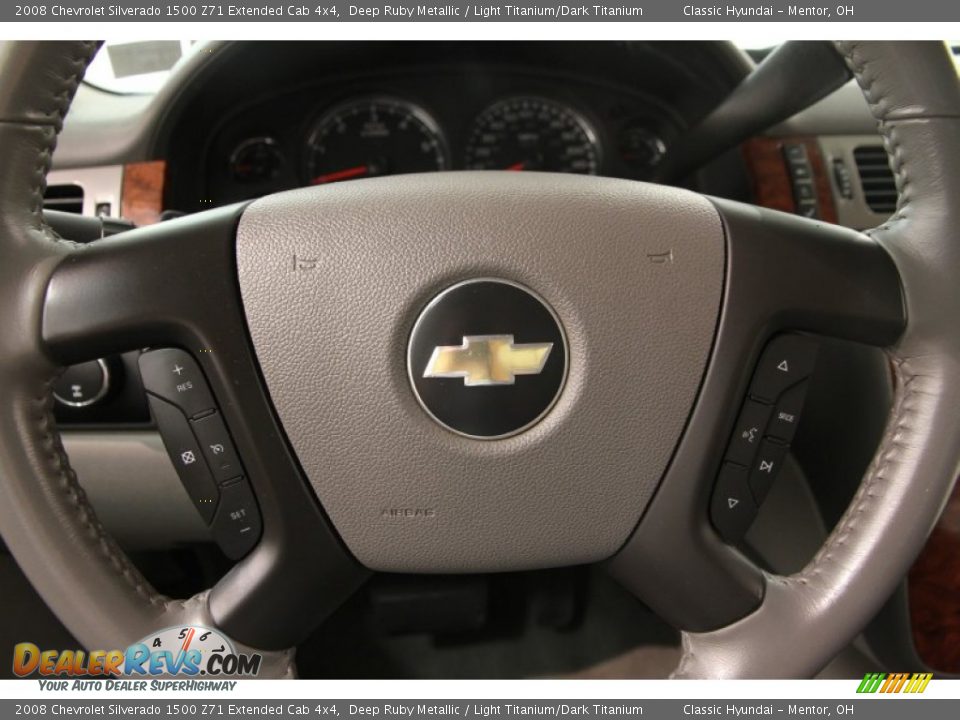 2008 Chevrolet Silverado 1500 Z71 Extended Cab 4x4 Deep Ruby Metallic / Light Titanium/Dark Titanium Photo #6