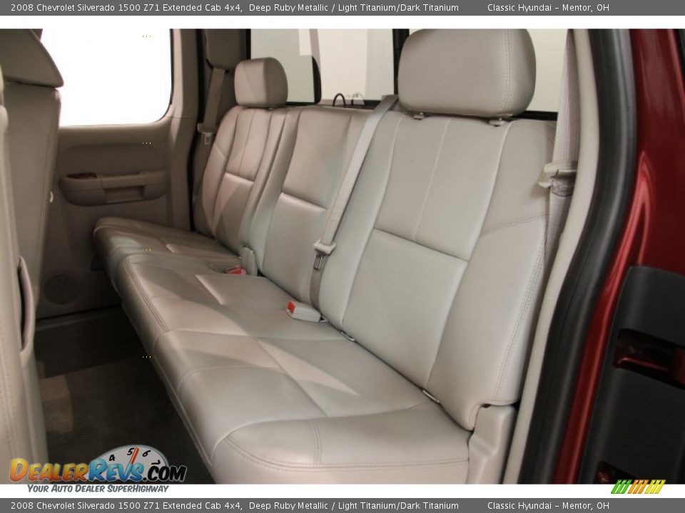 Rear Seat of 2008 Chevrolet Silverado 1500 Z71 Extended Cab 4x4 Photo #11