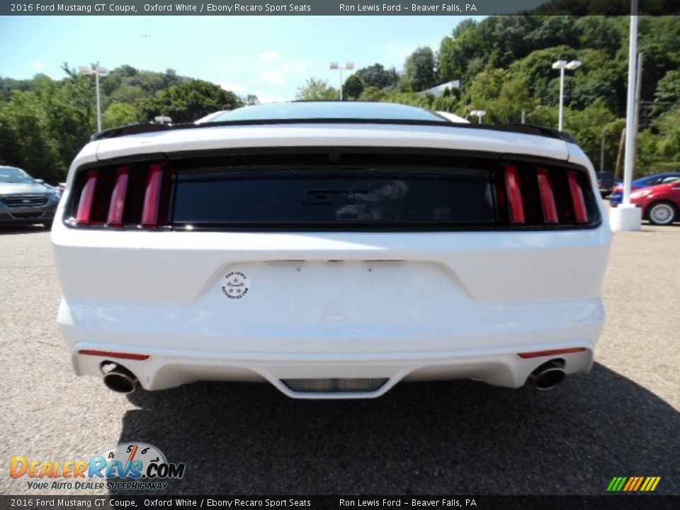 2016 Ford Mustang GT Coupe Oxford White / Ebony Recaro Sport Seats Photo #4